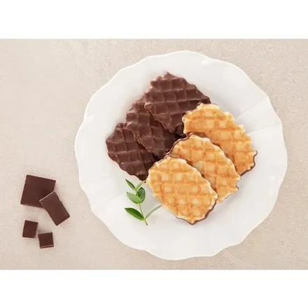 Bánh Waffle phủ Socola Gomgom (192g, Bộ 2 hộp)