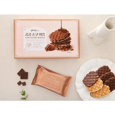 Bánh Waffle phủ Socola Gomgom (192g, Bộ 2 hộp)