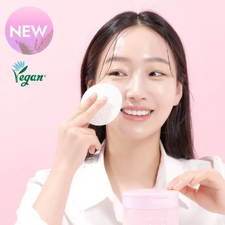 BJEWEL Pink Aloe Cleansing Serum Pad 180ml (60 sheets) - Thumbnail